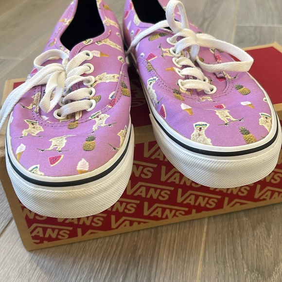 Vans Shoes Pool Vibes Pink Dogs Ice-cream Sneakers Size Womens 8 /Mens 6.5 - Picture 7 of 9